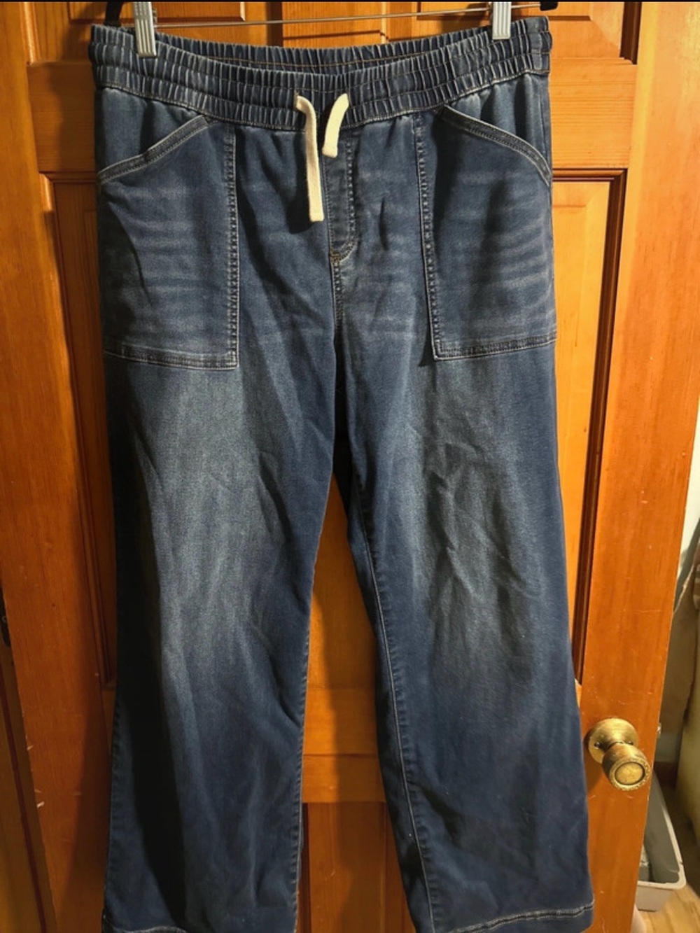 Bass pro shop wide leg stretch jeans.